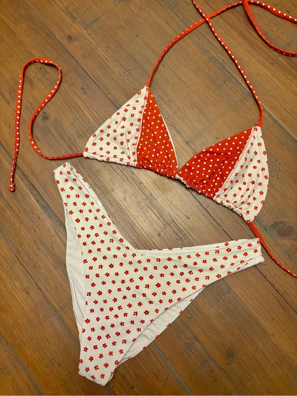 Frankie’s bikinis polka dot bikini set